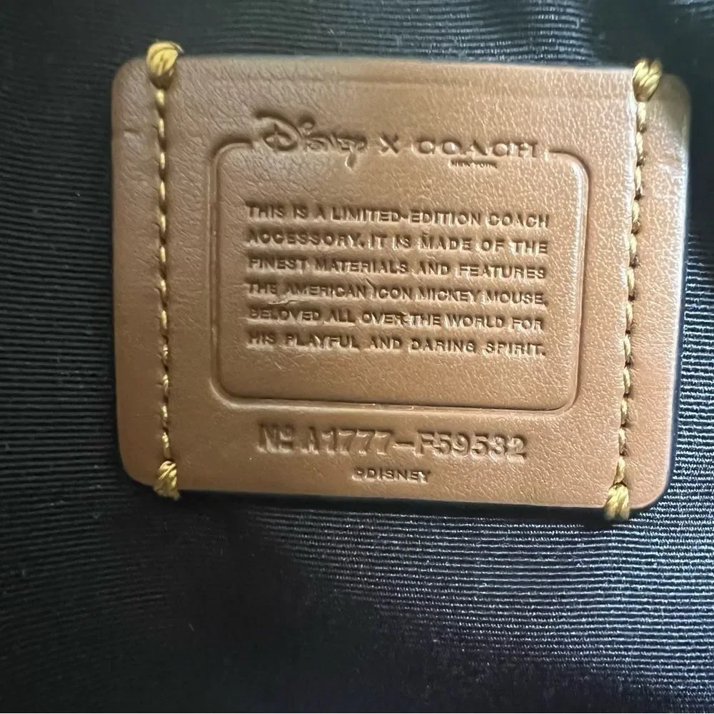 Coach X Disney Crossbody Pouch in Glove Calf Leather with Mickey Patches F59532